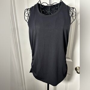 Athleta Black Tank Top‎ with Side Ruching